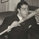 Joe DiMaggio, Yankees, Baseball, baseball bat, Bill Martin, Mickey Mantle,