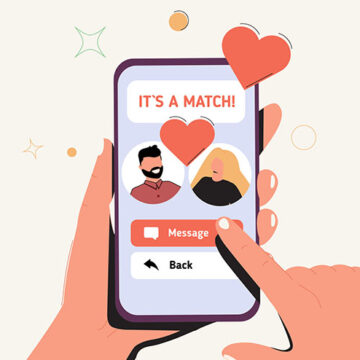 Female hand holding mobile phone with dating app interface. Couple match in online application on smartphone. Virtual We Need a Sexual Nonproliferation Pact