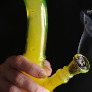 Woman Smokes Cannabis With Bong MAGA Should Not Enable Stoner Culture