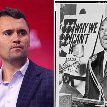 Charlie Kirk with MLK Christian, TPUSA, Turning Point, civil rights movement, Martin Luther King, MLK, Charlie Kirk, Southern segregationists, David Garrow,