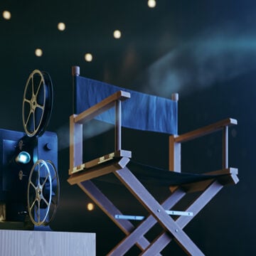 movie projector and movie director's chair in dark place, 3d rendering Pope Leo and the Illiteracy of Modern Movies