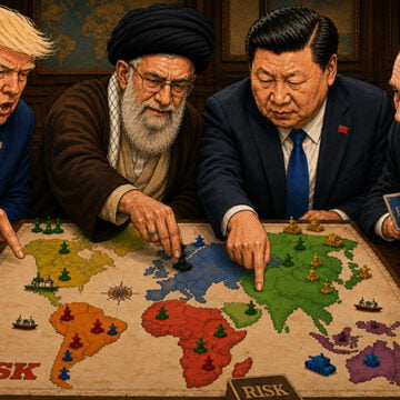 World Leaders playing RISK Turkish Straits, Hezbollah, Beijing, EastMed Gas Pipeline, Strait of Hormuz, Bab-el-Mandeb, Panama Canal, Indian Ocean, Red Sea, Yanbu, Houthis, Lucio Caracciolo, Israeli-Greek-Cypriot energy alliances, Gaza Strip, Persian Gulf, Iran crisis, choke points, Cape of Good Hope,